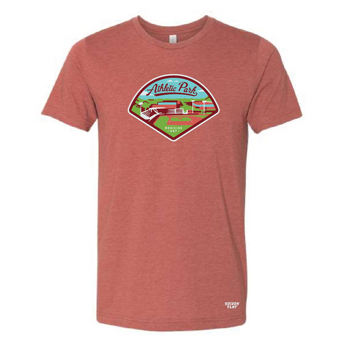 athletic park t-shrit in clay