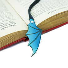 Load image into Gallery viewer, recycled leather handmade dragon wing bookmarks