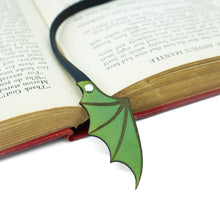 Load image into Gallery viewer, recycled leather handmade dragon wing bookmarks