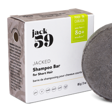 Load image into Gallery viewer, jack59 jacked 3-in-1 shampoo bar for short hair made in alberta