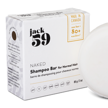 Load image into Gallery viewer, jack59 naked shampoo bar for normal hair made in alberta
