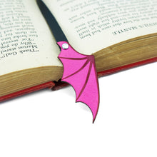 Load image into Gallery viewer, recycled leather handmade dragon wing bookmarks