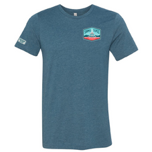 Load image into Gallery viewer, saamis tepee medicine hat tshirt left chest design. made in alberta