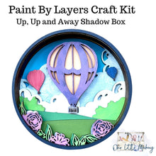 Load image into Gallery viewer, alberta made paint by layers craft kit hot air balloon