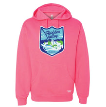 Load image into Gallery viewer, hidden valley alberta ski hill hoodie in pink
