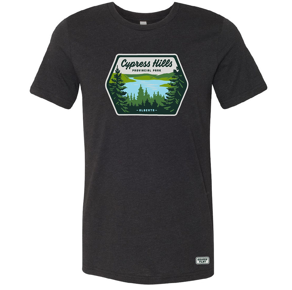 cypress hills provincial park alberta t-shirt in black