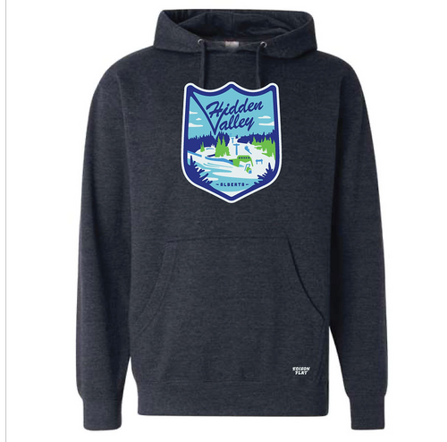 hidden valley alberta ski hill hoodie in navy