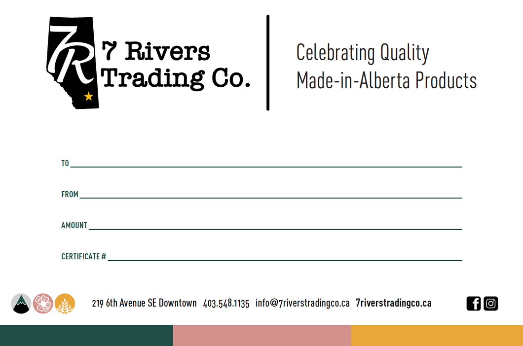gift certificate for 7 Rivers Trading Co