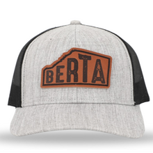 Load image into Gallery viewer, berta hat in grey with leather patch
