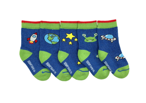 friday socks set of 5 baby mismatched socks space themed
