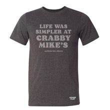 Load image into Gallery viewer, edison flat crabby mikes tshirt. made in medicine hat alberta
