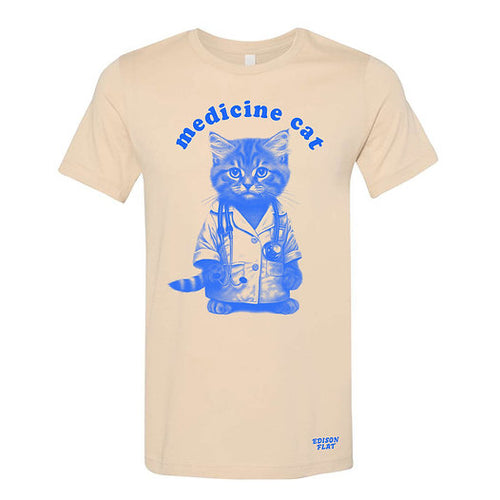 medicine hat tshirt that says medicine cat and has a picture of a cat dressed up like a doctor