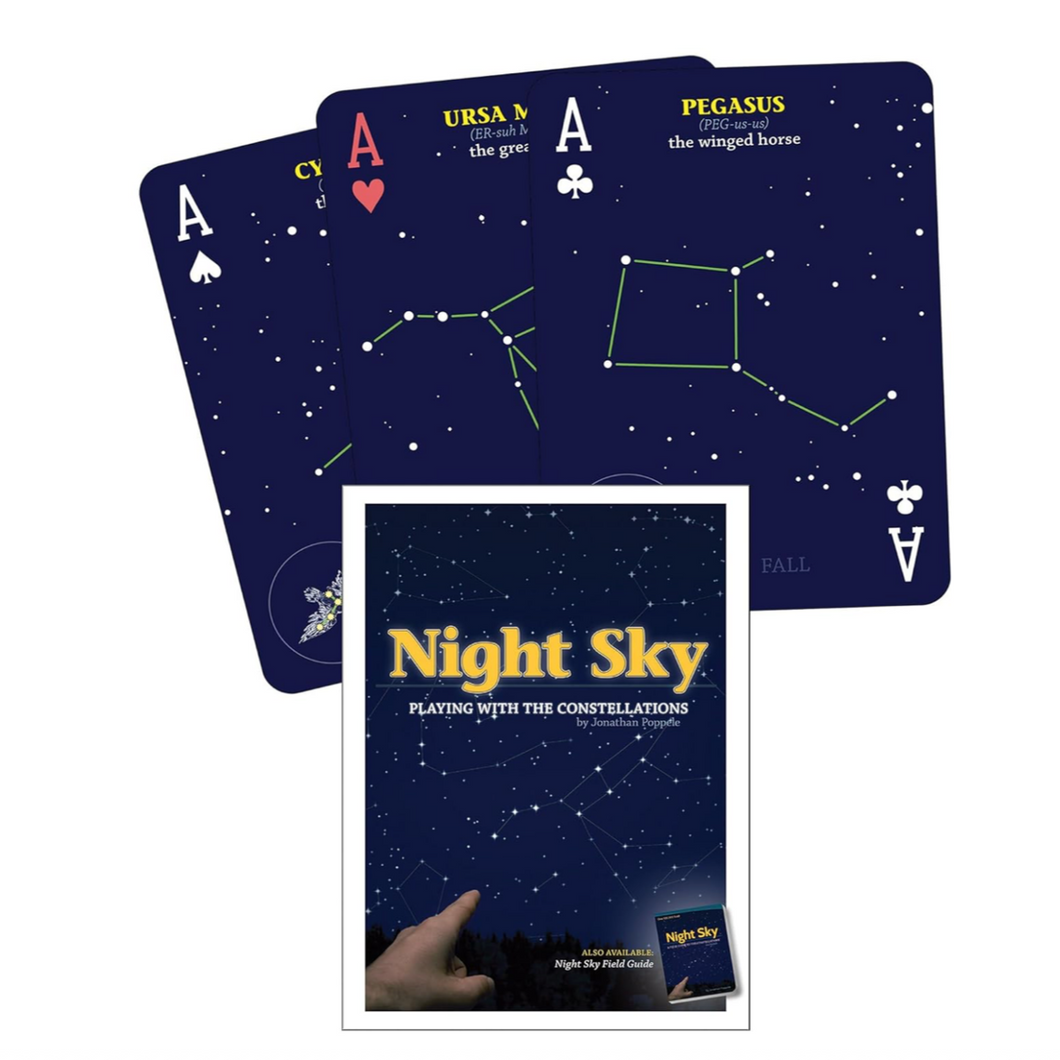 deck of playing cards with constellations on them