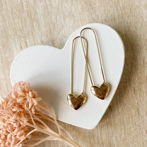 agaveh girl pria heart hoop earrings