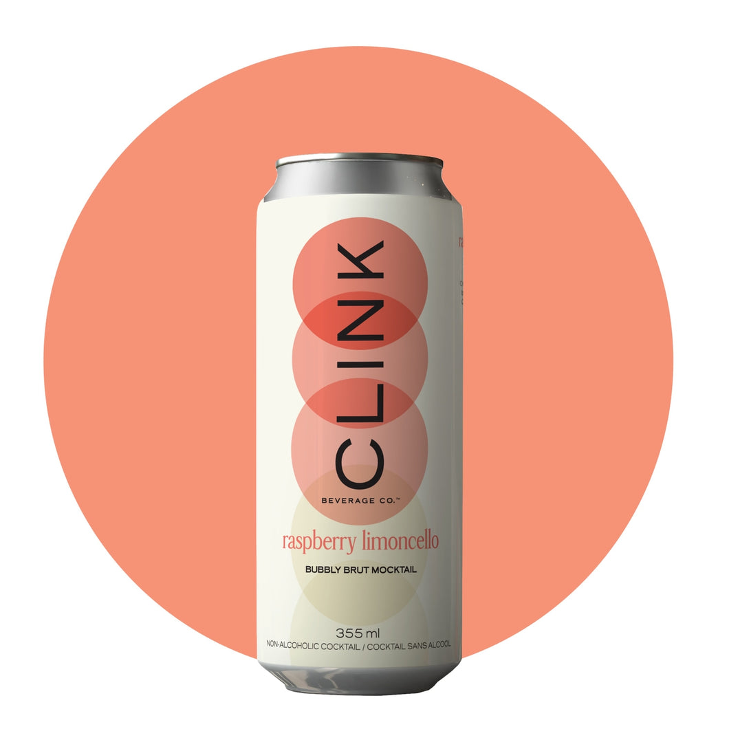 raspberry limoncello mocktail made by clink beverage co.