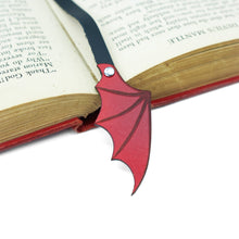 Load image into Gallery viewer, recycled leather handmade dragon wing bookmarks
