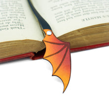 Load image into Gallery viewer, recycled leather handmade dragon wing bookmarks
