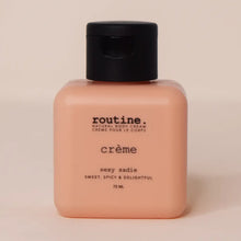 Load image into Gallery viewer, A 75 ml bottle of routine. Natural Body Cream in the scent 'crème' (Sweet, Spicy &amp; Delightful).
