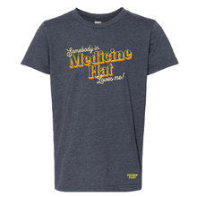 Load image into Gallery viewer, somebody in medicine hat loves me tshirt youth.
