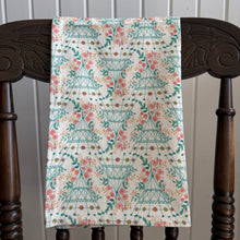 Load image into Gallery viewer, tea towel with medicine hat saamis tepee design on it
