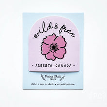 Load image into Gallery viewer, wild and free alberta canada sticker
