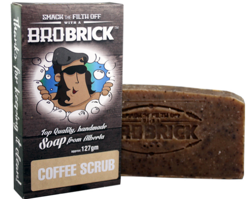 bro brick soap coffee scrub