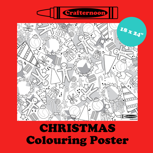 christmas colouring poster